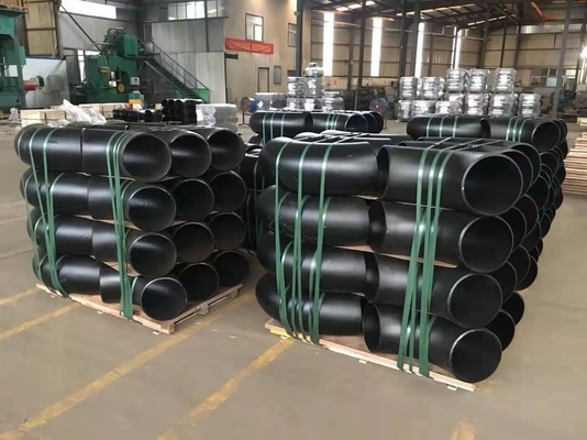 Astm A234 Wpb एल्बो बट वेल्ड पाइप फिटिंग सैंड ब्लास्टेड Asme B16.9 180 डिग्री
