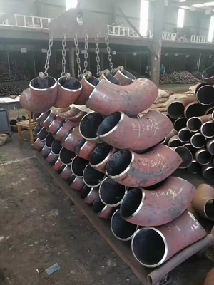 Q345 कार्बन स्टील एल्बो ASTM B16.9 लॉन्ग रेडियस बट वेल्ड एल्बो