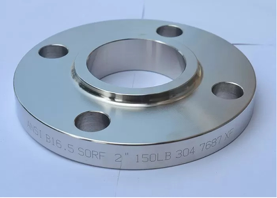 ASME Pn100 Dn100 जाली कार्बन स्टील निकला हुआ किनारा फ्लैट स्लिप ऑन राइज़्ड फेस वेल्ड नेक