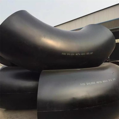 बड़े कार्बन स्टील एल्बो 24&quot;---48&quot; 90 डिग्री एलआर एल्बो बेवेलेंड ब्लैक पेंटिंग