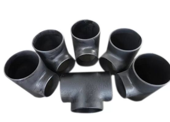 2mm- 60mm बट वेल्डेड पाइप फिटिंग टी सीमलेस ब्लैक रस्ट प्रूफ ऑयल 14'' 16'' 18''