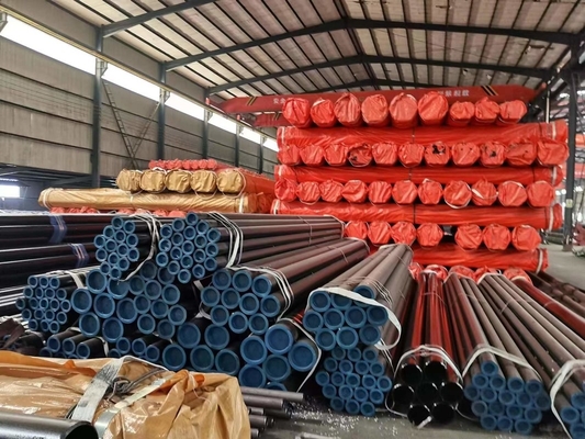 लंबाई 5m से 14m Astm सीमलेस पाइप फिटिंग API5l A106 A53 Gr.B दीया 21.3MM से 762MM