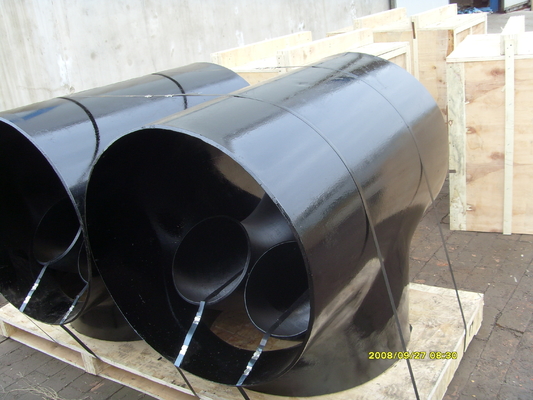 ASME B16.9 22mm टी फिटिंग को कम करना SCH40 DN50 तेल जल परिवहन